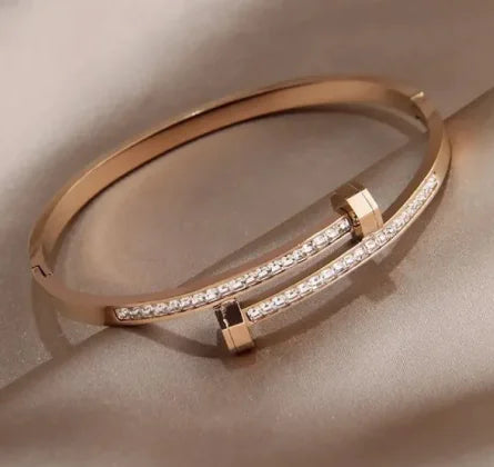 Zircon Studded Nail Bracelet - orevele
