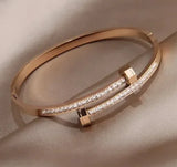 Zircon Studded Nail Bracelet